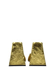 The Attico Gold Leather Platform Sandals