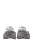 Fendi Gray Mink Slippers