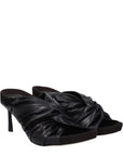 Stella McCartney Black Leather Stiletto Heel Sandals