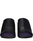 Stella McCartney Black Leather Stiletto Heel Sandals