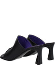 Stella McCartney Black Leather Stiletto Heel Sandals