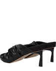 Stella McCartney Black Leather Stiletto Heel Sandals