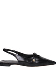 Max Mara Black Leather Ballet Flats
