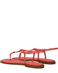 Christian Dior Pink Leather Flip-Flop Sandals