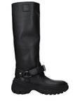 Burberry Black Leather Boots