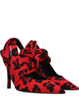 The Attico Red Fabric High Heel Pumps