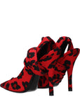 The Attico Red Fabric High Heel Pumps