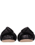 Miu Miu Black Leather Ballet Flats