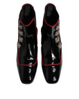 Dolce & Gabbana Black Jackie Buttoned Chelsea Boots Shoes