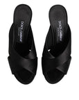 Dolce & Gabbana Black Keira Baroque High Heel Sandals Shoes