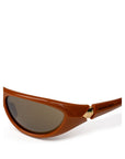 Bottega Veneta Brown Acetate Sunglasses