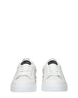 Dolce & Gabbana White Leather Low Top Sneakers