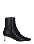 Off-White Black Leather Ankle Boots