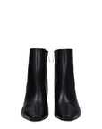 Off-White Black Leather Ankle Boots