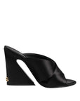 Dolce & Gabbana Black Logo KEIRA Satin Slides Sandals Shoes