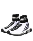Dolce & Gabbana White Black Sorrento Socks Sneakers Shoes
