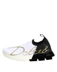 Dolce & Gabbana White Black Low Top Sorrento Sneakers Shoes