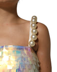 Dolce & Gabbana Multicolor Sequin Holographic Mini Dress