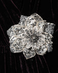 Dolce & Gabbana Black Velvet Flower Embellishment Aline Dress