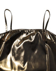 Dolce & Gabbana Metallic Gold Sleeveless A-line Mini Dress