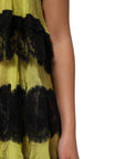 Dolce & Gabbana Yellow Black Babydoll Chemise Lingerie Dress