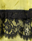 Dolce & Gabbana Yellow Black Babydoll Chemise Lingerie Dress