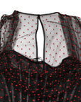 Dolce & Gabbana Black Lace Trim Long Sleeve Sheath Mini Dress