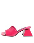Dolce & Gabbana Pink Open Toe Block Heel Mules Sandals Shoes