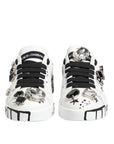 Dolce & Gabbana White Portofino Crystal Sneakers Shoes