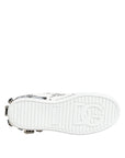 Dolce & Gabbana White Portofino Crystal Sneakers Shoes
