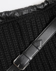 Dolce & Gabbana Black Cashmere Knitted Leather Shoulder Women Borse Bag