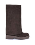 Casadei Brown Polyester Flat Boots
