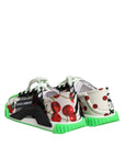 Dolce & Gabbana Multicolor DG Logo Leopard Cherry Sneaker Shoes