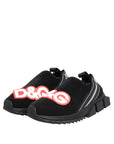Dolce & Gabbana Black Grey Slip On Sorrento Sneakers Shoes