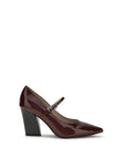 PINKO Bordeaux Calf Leather Bos Taurus High Heel Pumps
