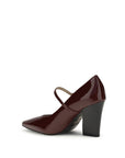PINKO Bordeaux Calf Leather Bos Taurus High Heel Pumps