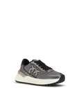 PINKO Gray Calf Leather Bos Taurus Athletic Sneakers