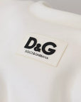 Dolce & Gabbana White Cotton Corset Stretch Top T-shirt