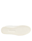 Dolce & Gabbana White Leather Rose Embroidery Low-Top Shoes