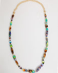 Dolce & Gabbana Multicolor Murano Glass Beads Brass Women Jewelry Necklace