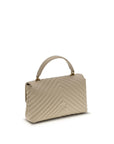PINKO Beige Calf Leather Bos Taurus Handbag