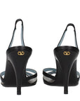 Valentino Garavani Black Leather High Heel Pumps