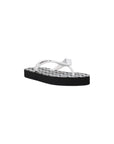 Armani Exchange Black And White Rubber Flip-Flop Sandals