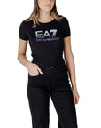 EA7 Emporio Armani Black Cotton T-Shirt