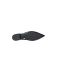 PINKO Black Leather Flat Sandals