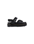 Dr. Martens Black Leather Flat Sandals