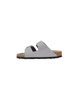 Birkenstock Gray Leather Flat Sandals