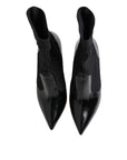 Dolce & Gabbana Black Stretch Stilettos Booties Socks Shoes