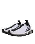 Dolce & Gabbana Black White Slip On Sorrento Sneakers Shoes