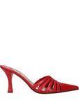 Paris Texas Red Leather Stiletto Heel Sandals
